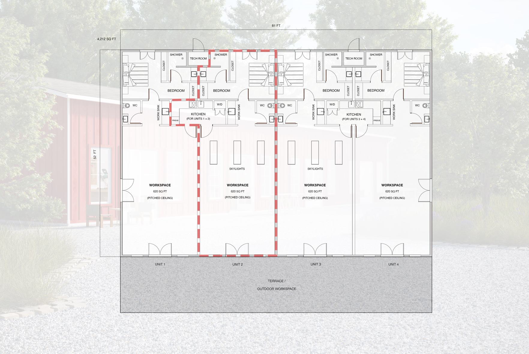 The artist residency building