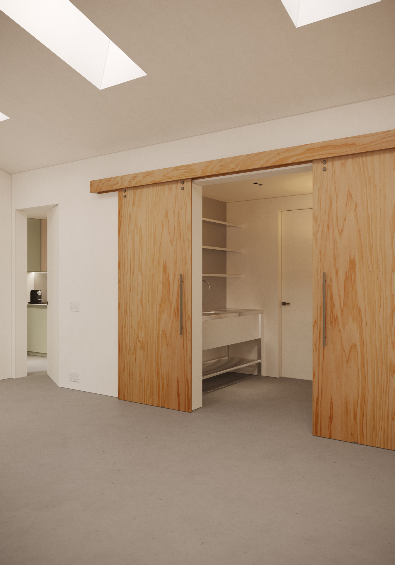 Shared kitchen and laundry